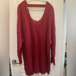 Torrid Red Cable Knit Sweater Size 6